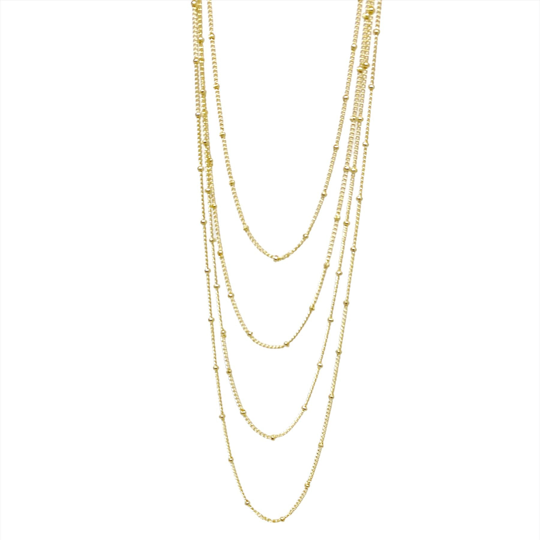 18k Gold Filled 1mm Satellite Chain Available in 16", 18", 20", 22" Length Size