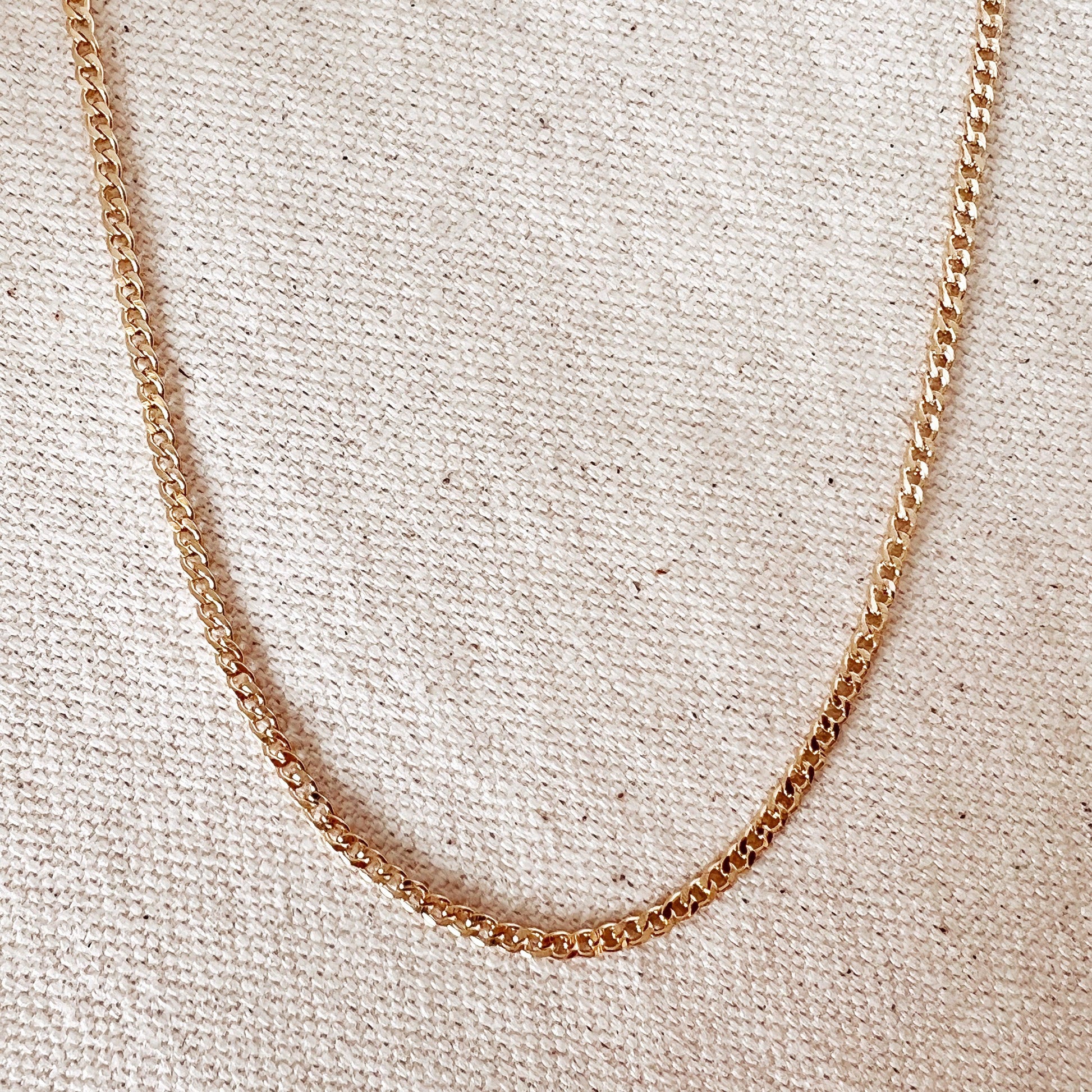 GoldFi 18k Gold Filled 2.0mm thickness Cuban Chain