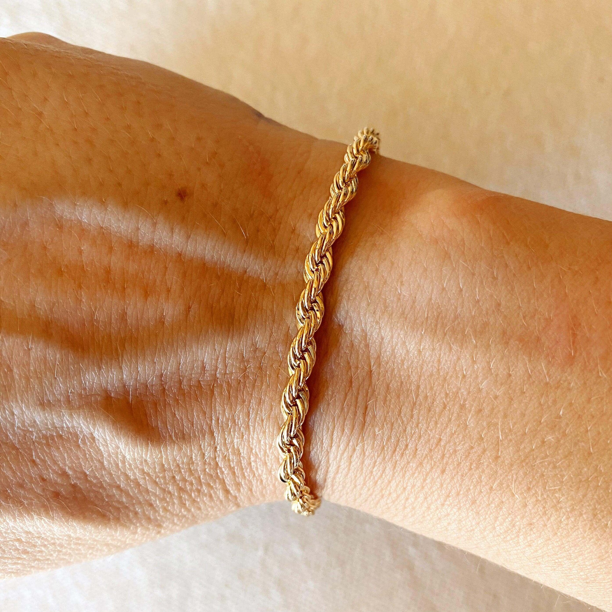 GoldFi 18k Gold Filled 4mm Rope Bracelet