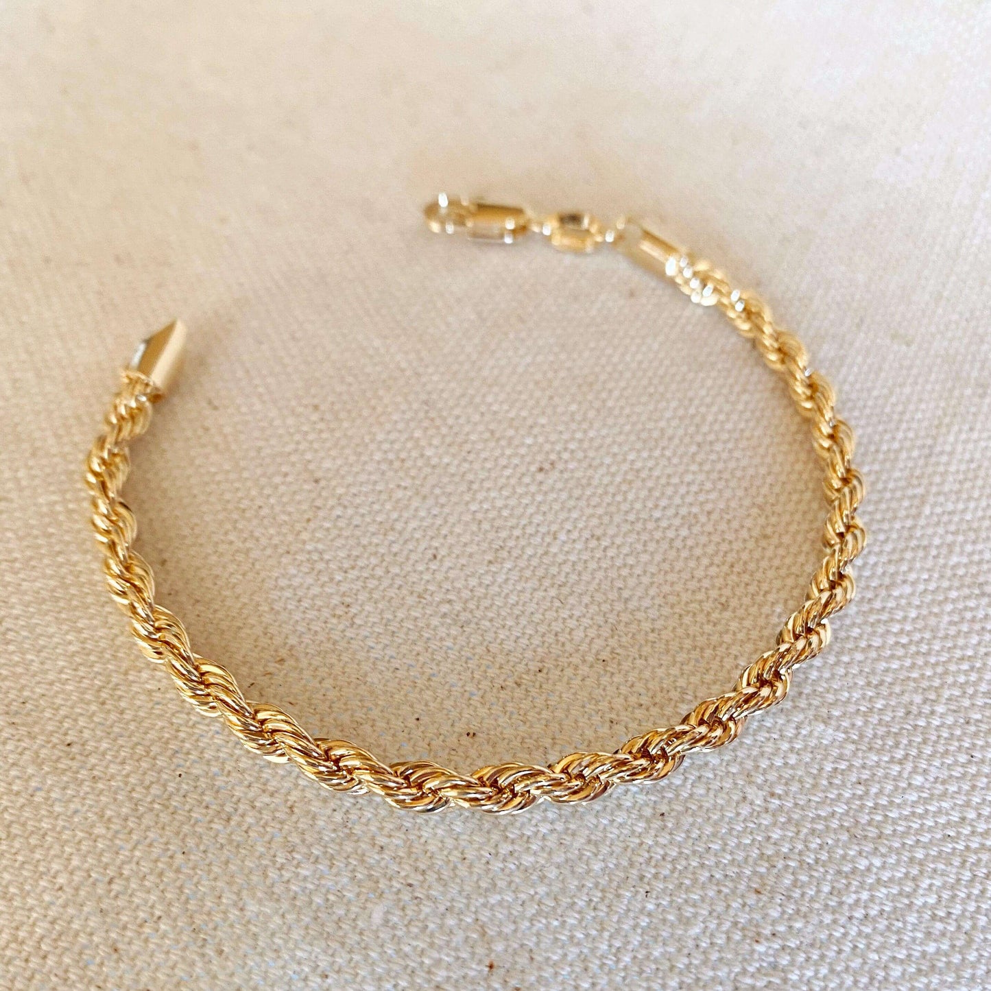 GoldFi 18k Gold Filled 4mm Rope Bracelet