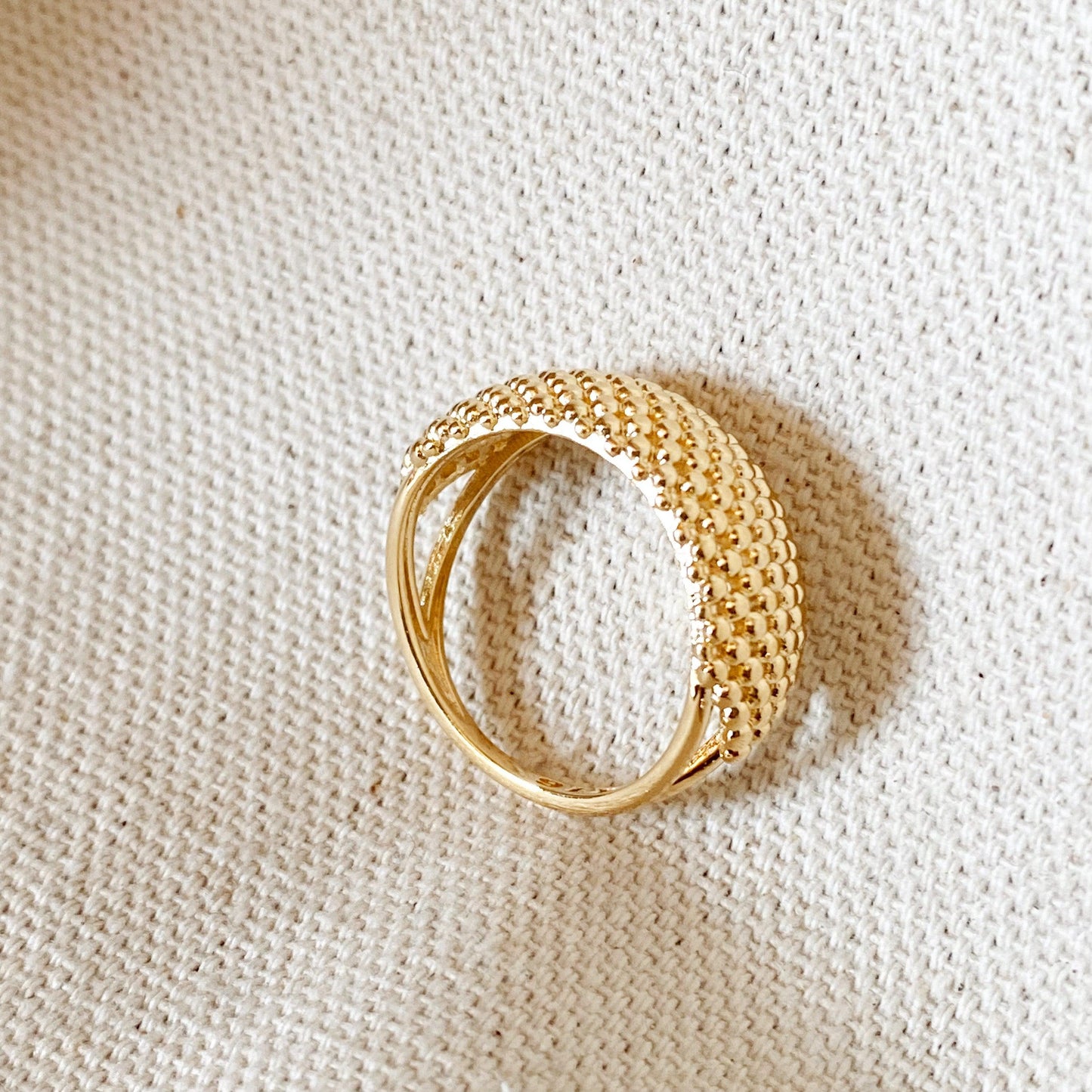 GoldFi 18k Gold Filled Bead Cluster Ring