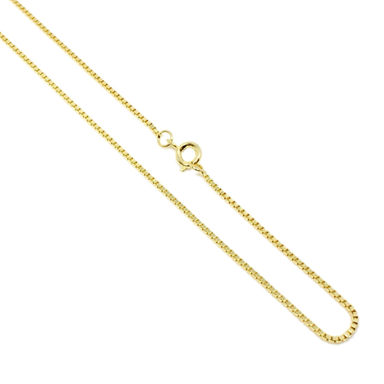 GoldFi 18k Gold Filled Box Chain 1.2mm Thickness Gold Chain Components Jewelry Making