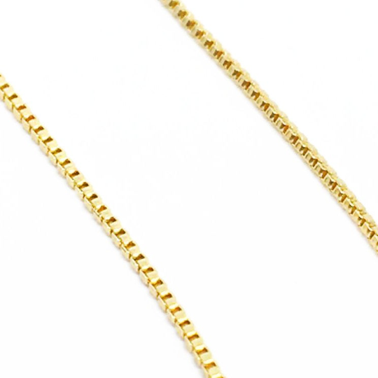 GoldFi 18k Gold Filled Box Chain Very Thin 0.5mm Jewelry Components Gold Chain Wholesale Retailers Jewelry Supply