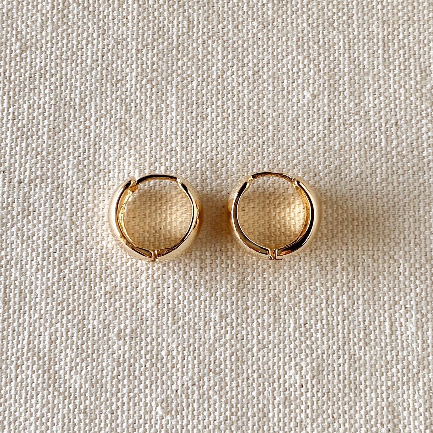 GoldFi 18k Gold Filled Chunky Clicker Earrings