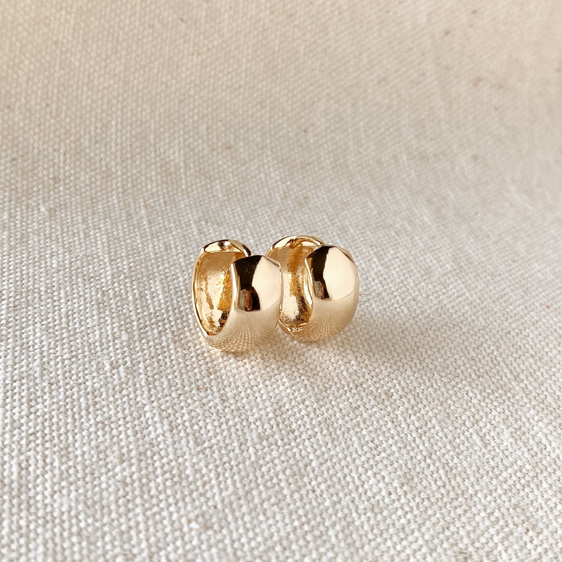 GoldFi 18k Gold Filled Chunky Clicker Earrings