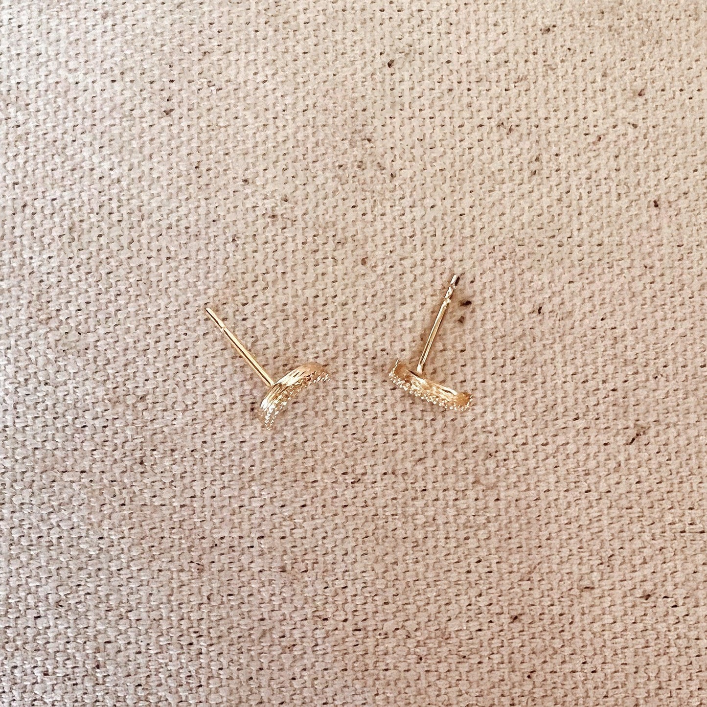 GoldFi 18k Gold Filled Crescent Moon Studs