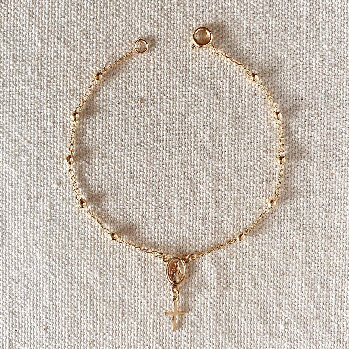 GoldFi 18k Gold Filled Delicate Rosary Bracelet