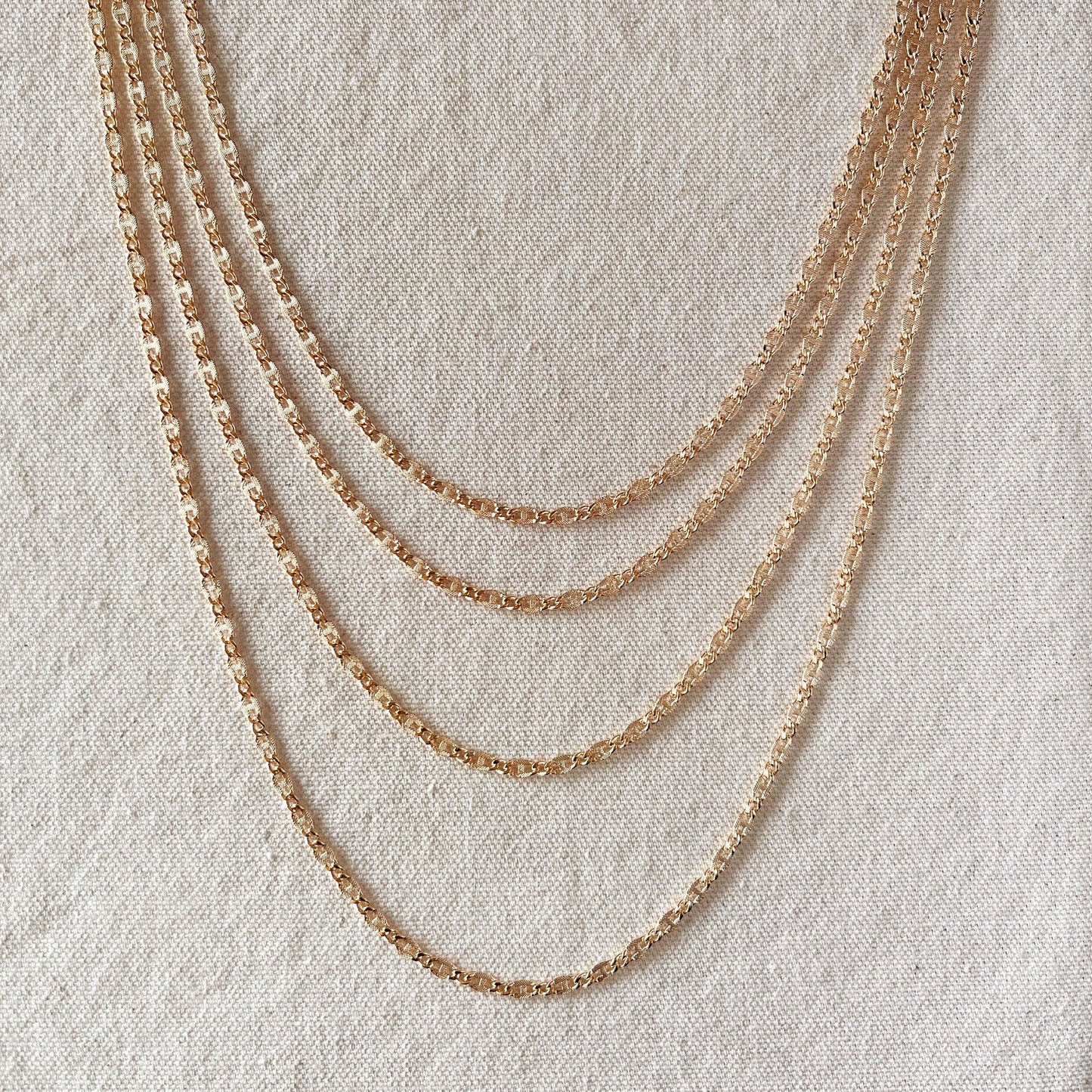 GoldFi 18k Gold Filled Detailed Chain Jewelry