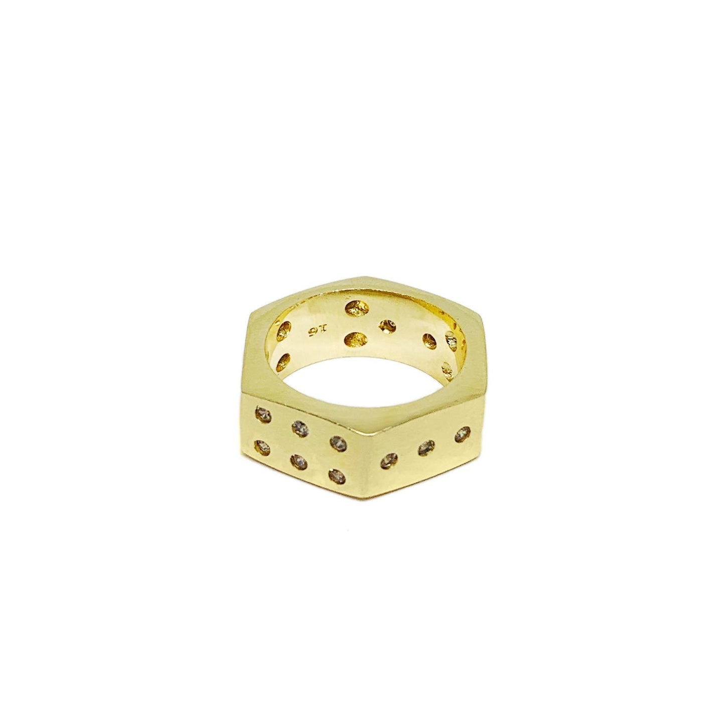 GoldFi 18k Gold Filled Dice Ring For Wholesale and Jewelry Supplies