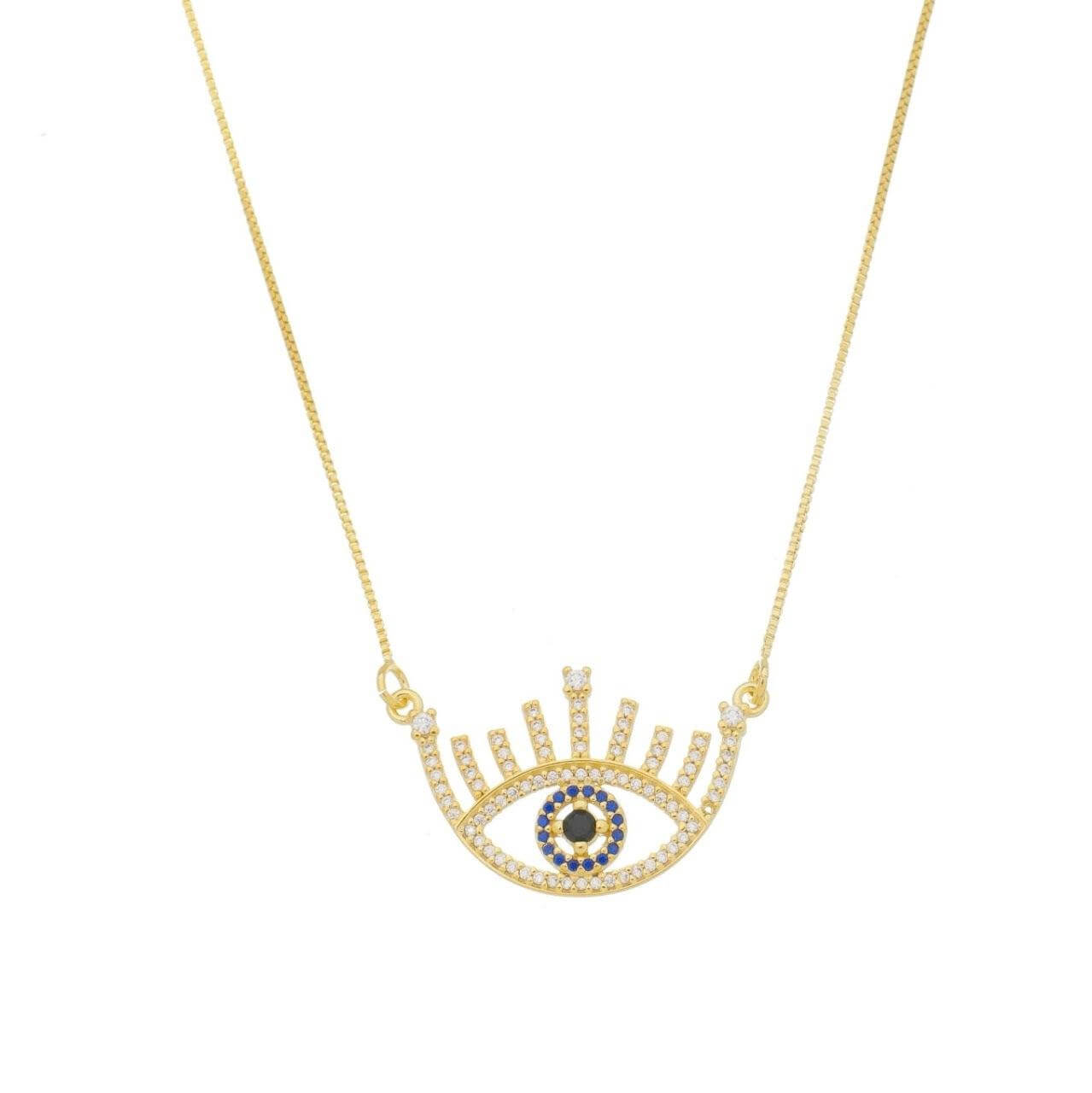 GoldFi 18k Gold Filled Evil Eye Necklace