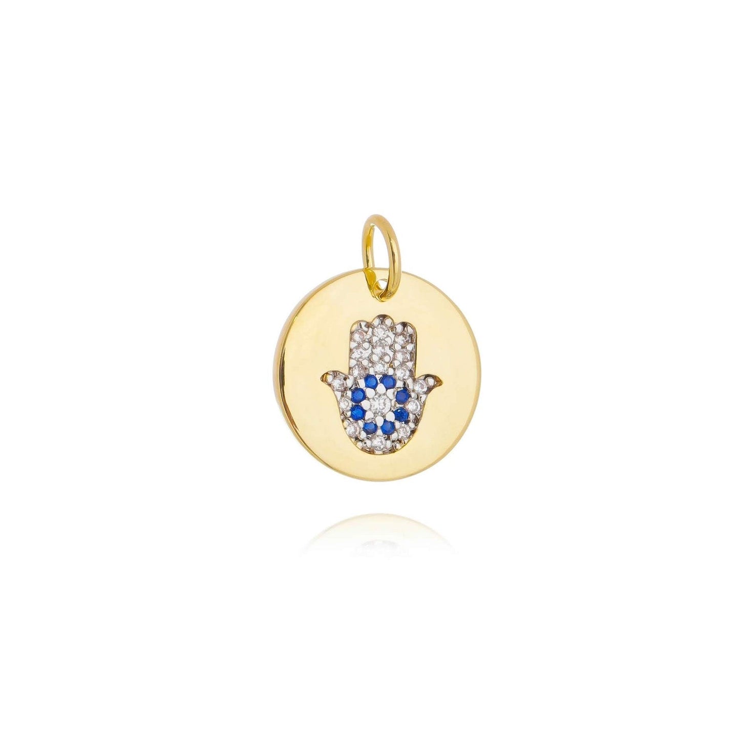 GoldFi 18k Gold Filled Hamsa Plate Pendant