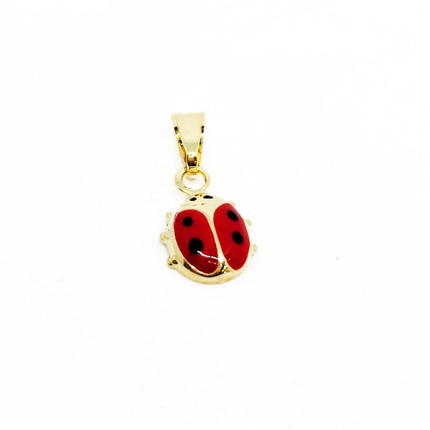 GoldFi 18k Gold Filled Ladybug Enamel Earrings Pendant