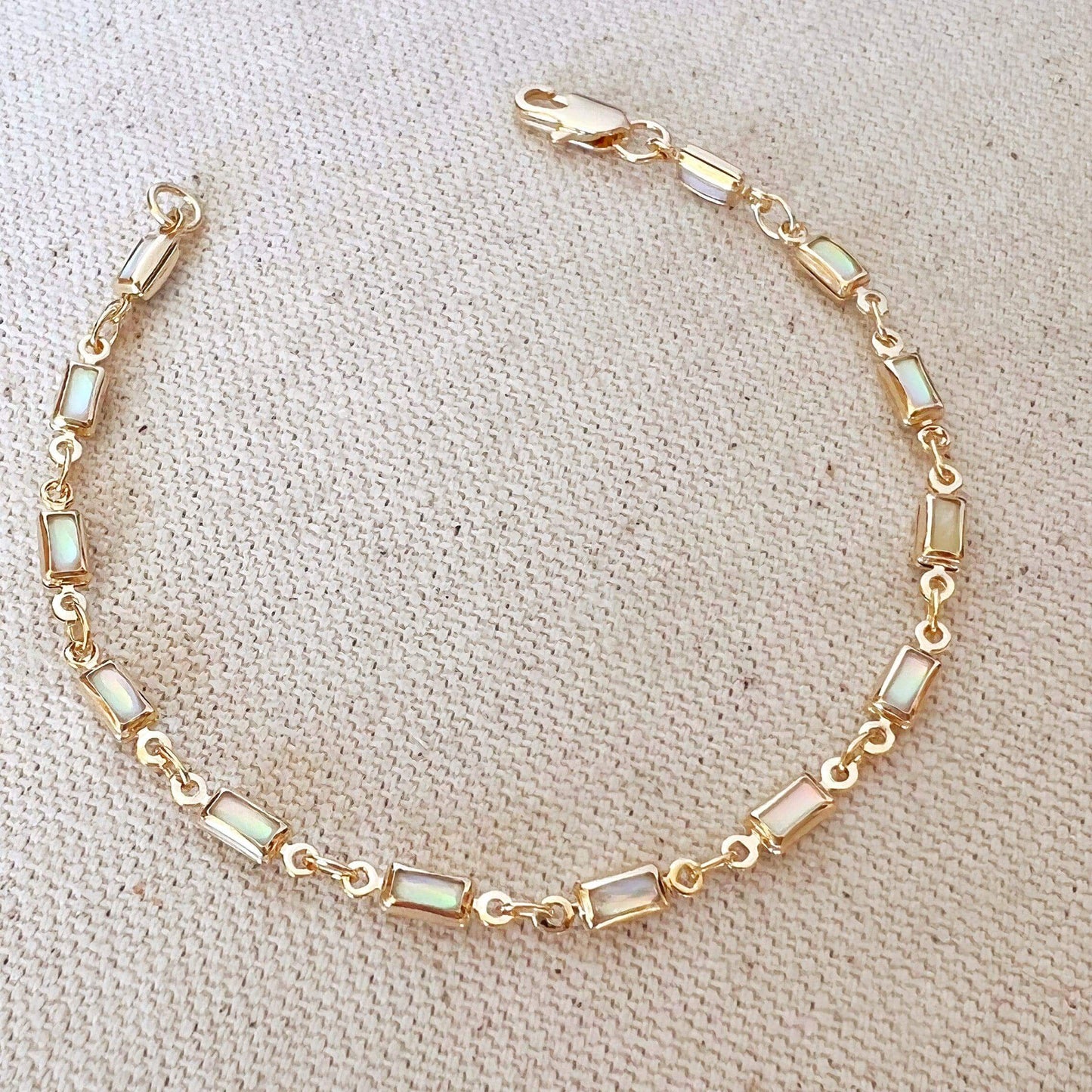 GoldFi 18k Gold Filled Opal Bracelet