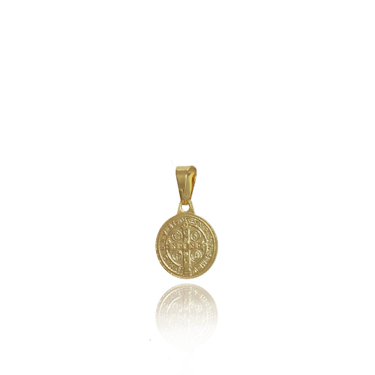 GoldFi 18k Gold Filled Pendant of Saint Benedict