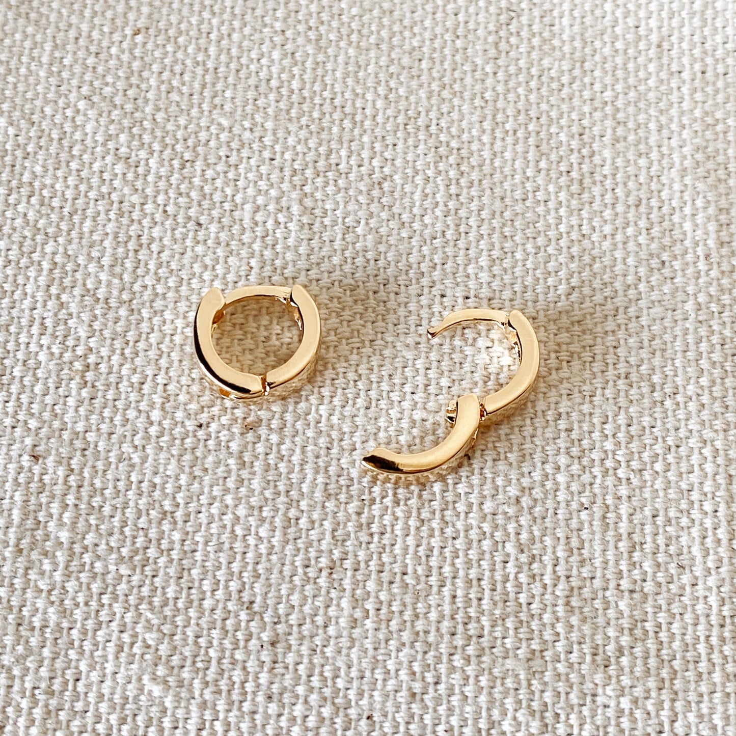 GoldFi 18k Gold Filled Petite Polished Clicker Earrings