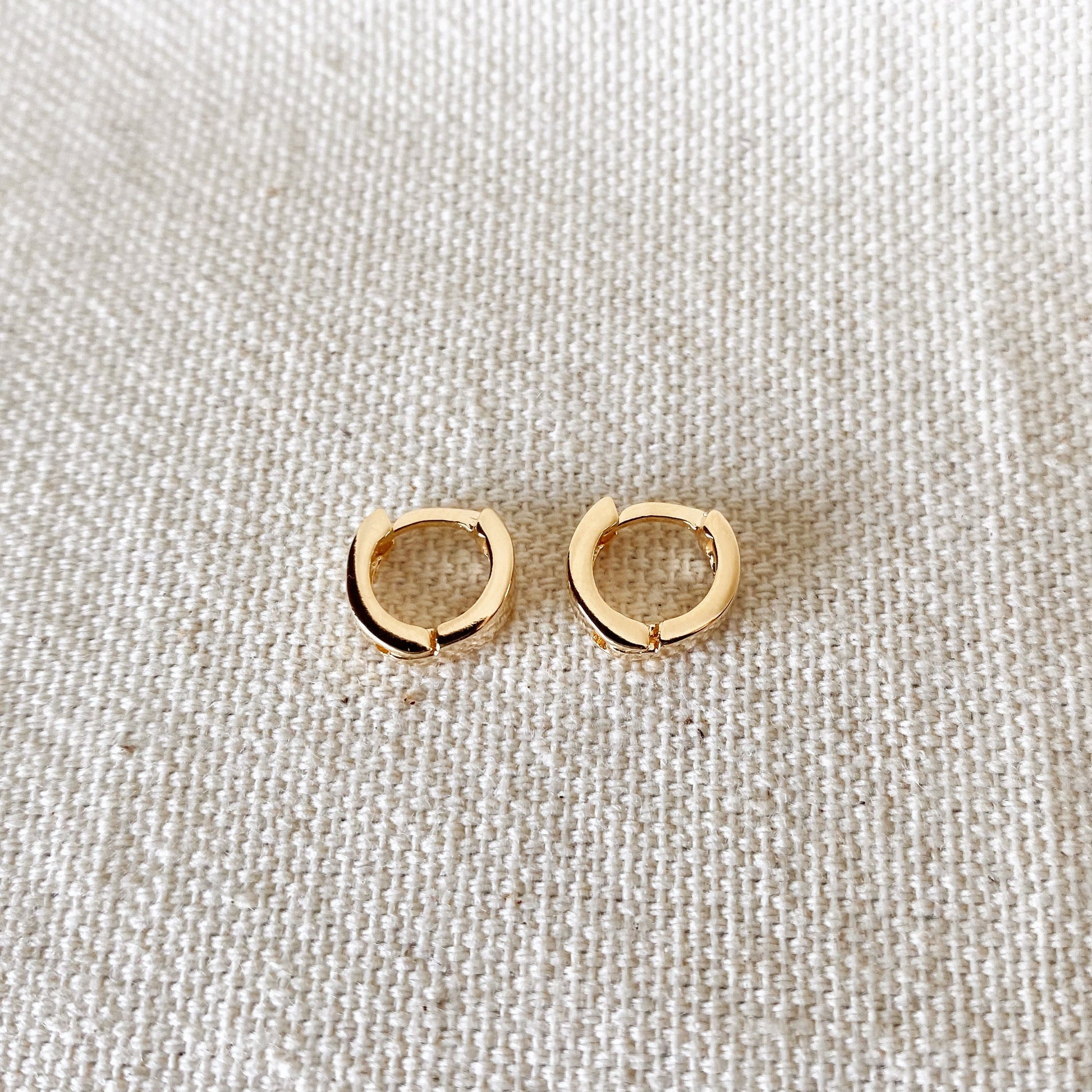 GoldFi 18k Gold Filled Petite Polished Clicker Earrings