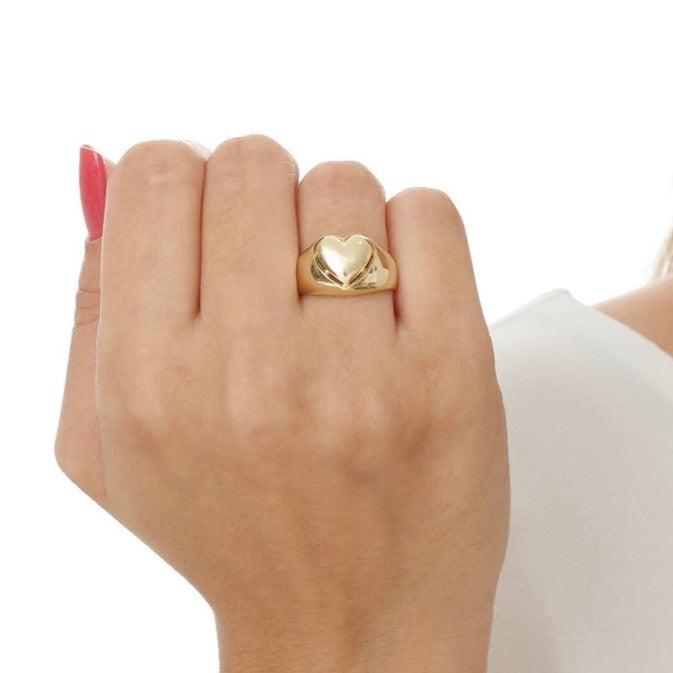 GoldFi 18k Gold Filled Pillow Heart Ring