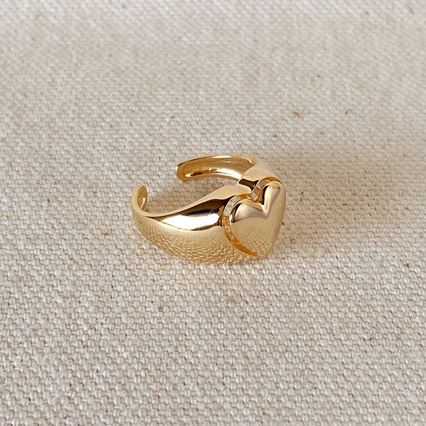 GoldFi 18k Gold Filled Pillow Heart Ring