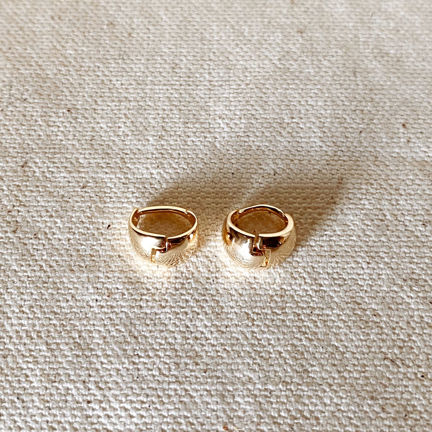 GoldFi 18k Gold Filled Polished Clicker Hoop Earrings