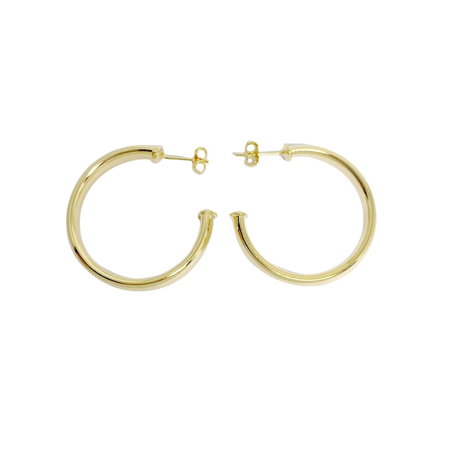 GoldFi 18k Gold Filled Polished Slightly Twisted C Hoop