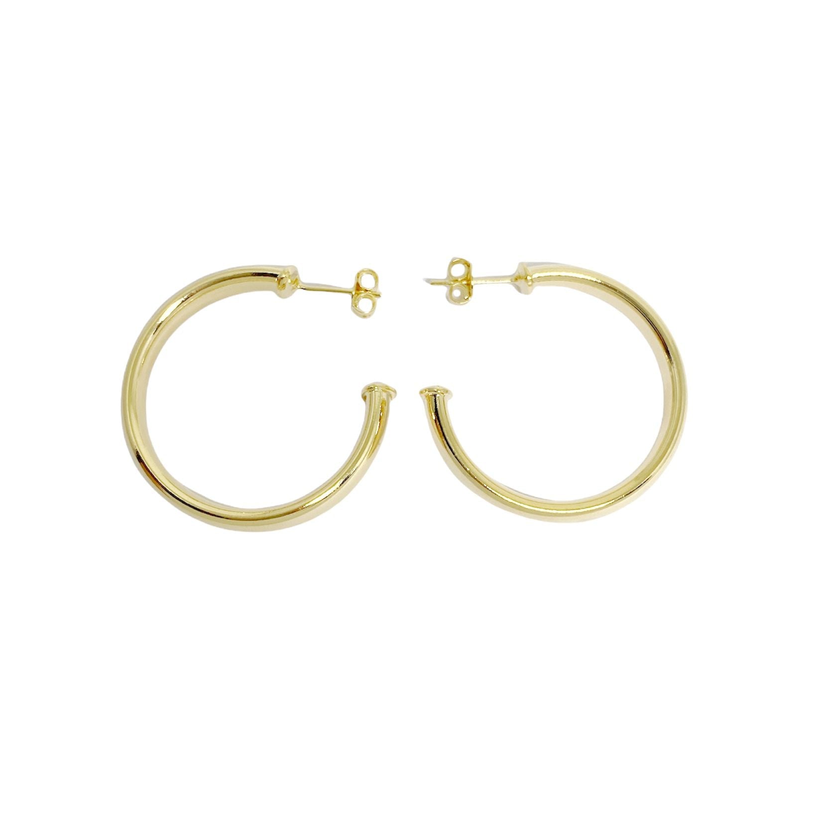 GoldFi 18k Gold Filled Polished Slightly Twisted C Hoop