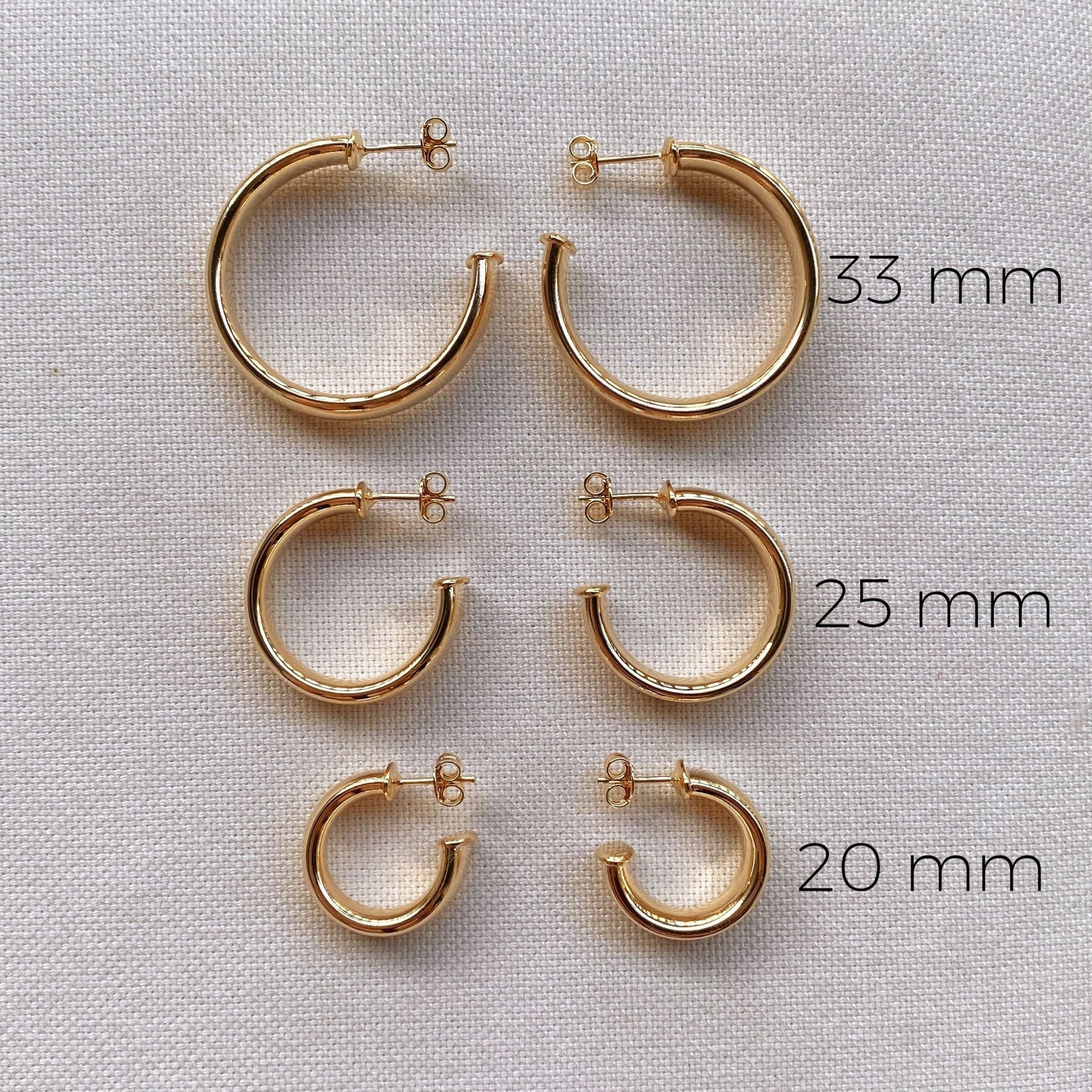 GoldFi 18k Gold Filled Polished Slightly Twisted C Hoop