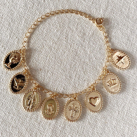 GoldFi 18k Gold Filled Protection Charms Bracelet