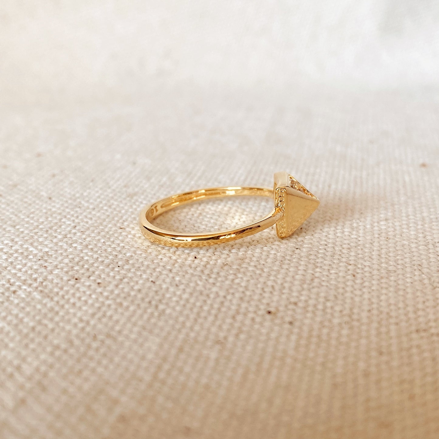 GoldFi 18k Gold Filled Pyramid Ring