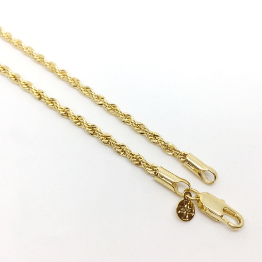 GoldFi 18k Gold Filled Rope Chain In 3.0mm Thickness Gold Chain Components Jewelry Making