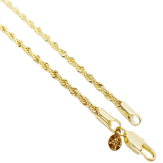 GoldFi 18k Gold Filled Rope Chain In 3.0mm Thickness Gold Chain Components Jewelry Making