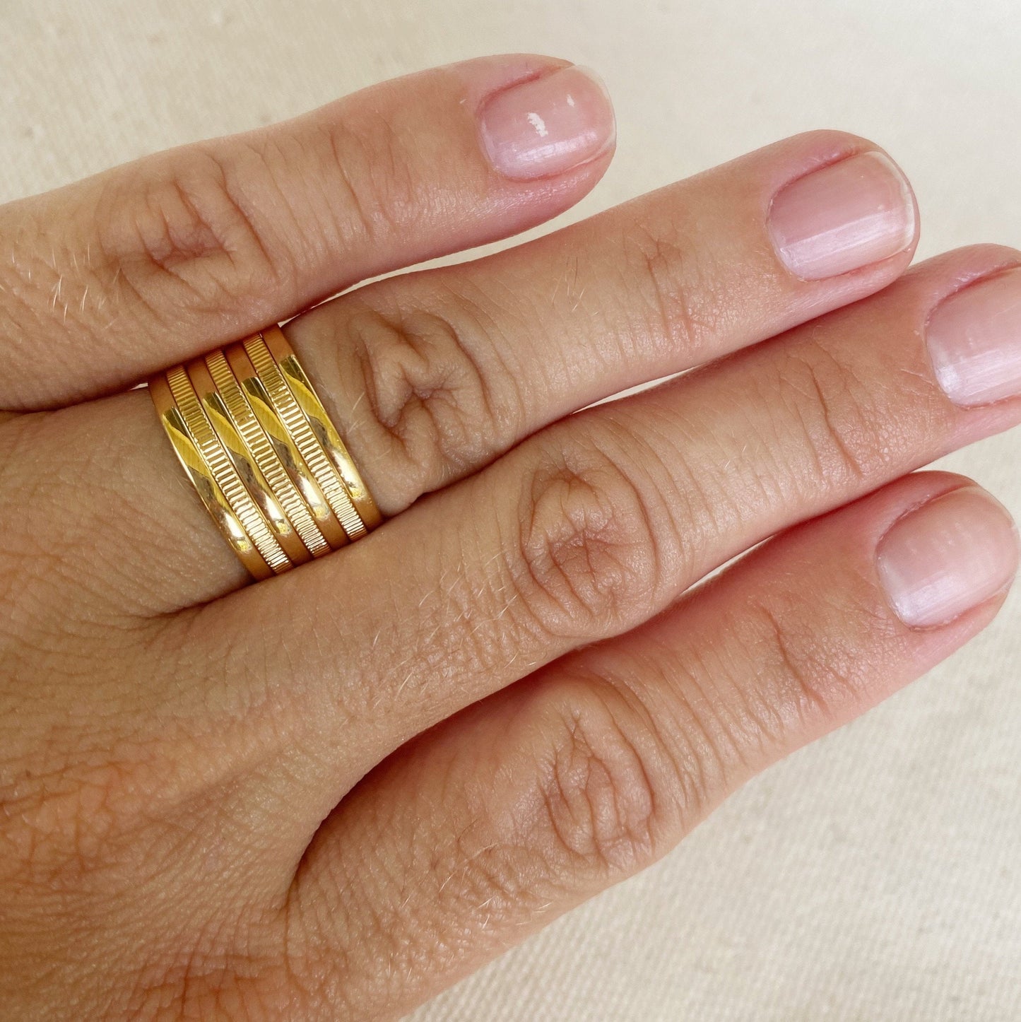 GoldFi 18k Gold Filled Seven Rings Wholesale Jewelry Supplies