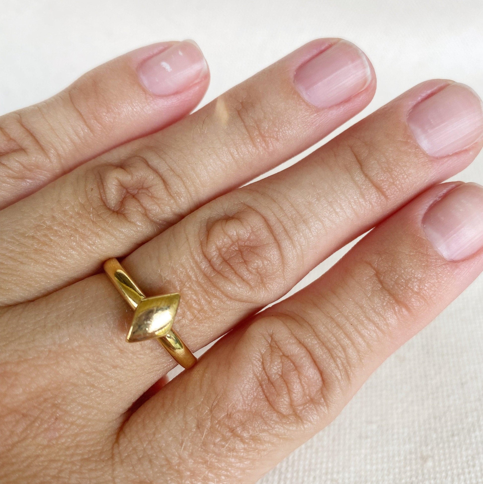 GoldFi 18k Gold Filled Stackable Diamond Shape Ring