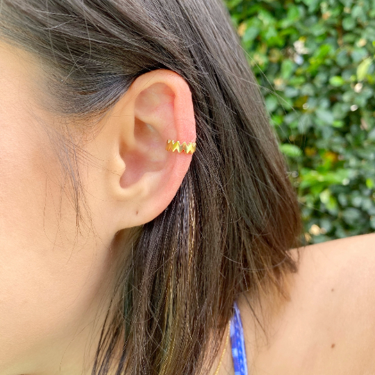 GoldFi 18k Gold Filled Star & Zig Zag Ear Cuff