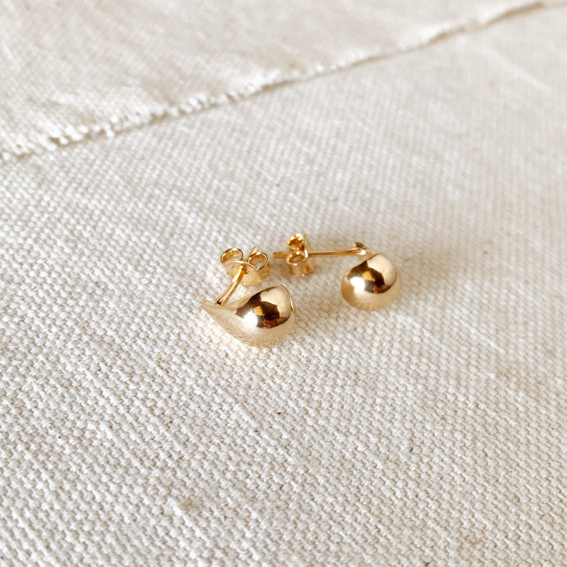 GoldFi 18k Gold Filled Teardrop Stud Earrings