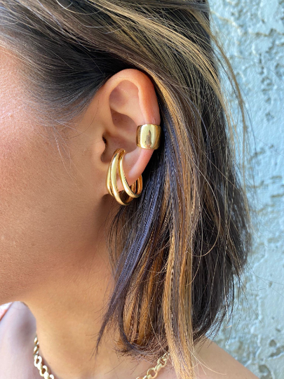 GoldFi 18k Gold Filled Three Lines Dainty Ear Cuff