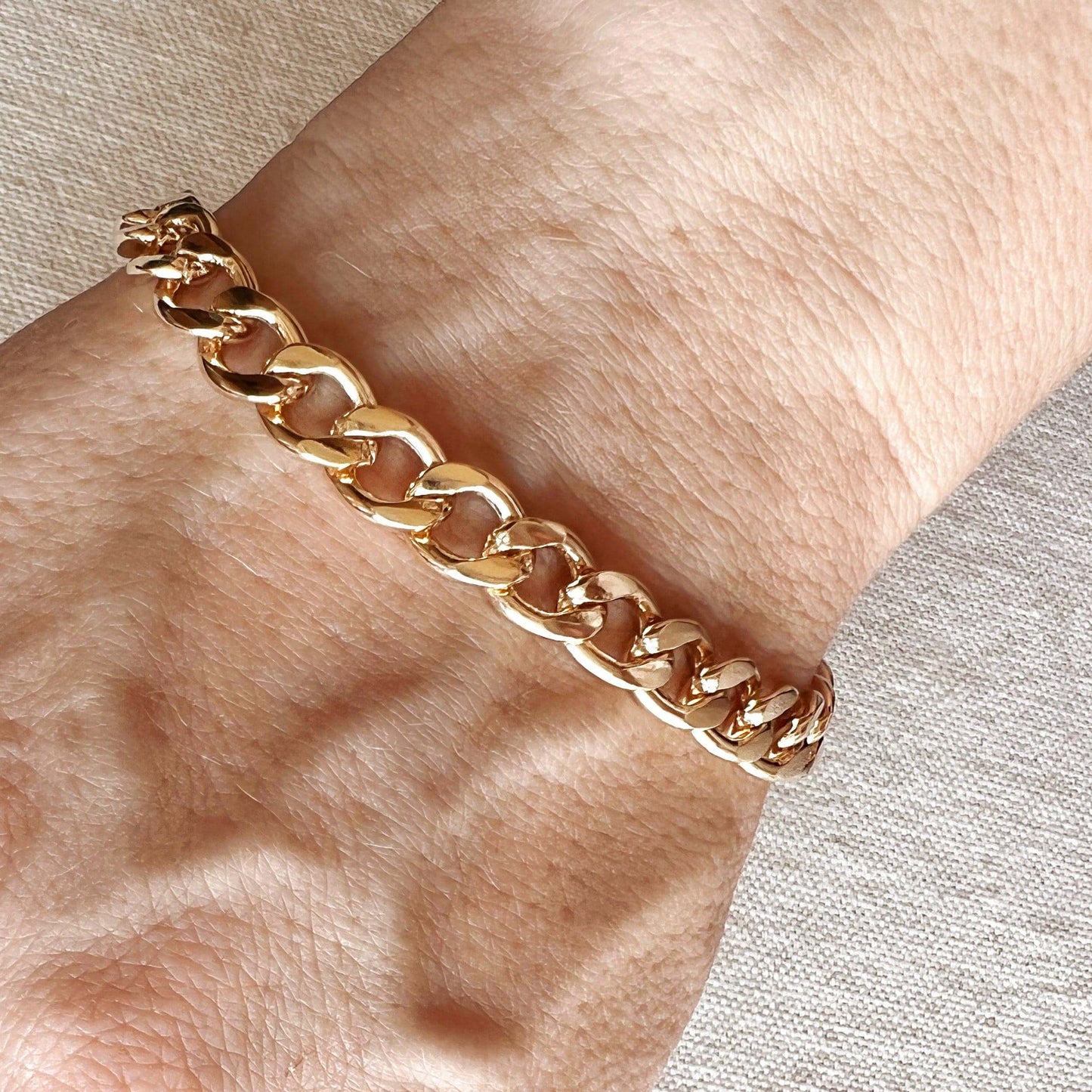 GoldFi 18k Gold Filled Unisex Chunky Cuban Bracelet