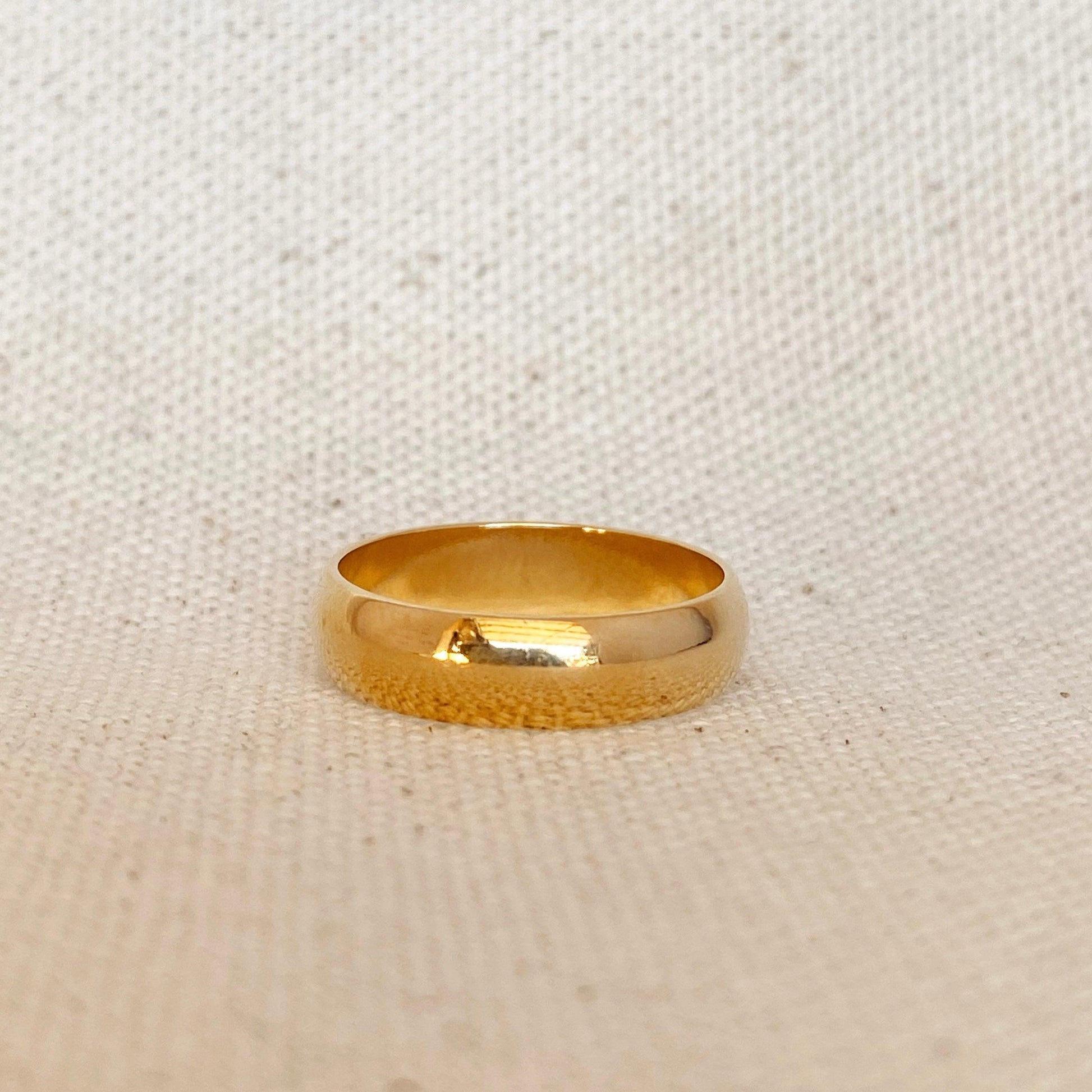 GoldFi 18k Gold Filled Wide Band Ring