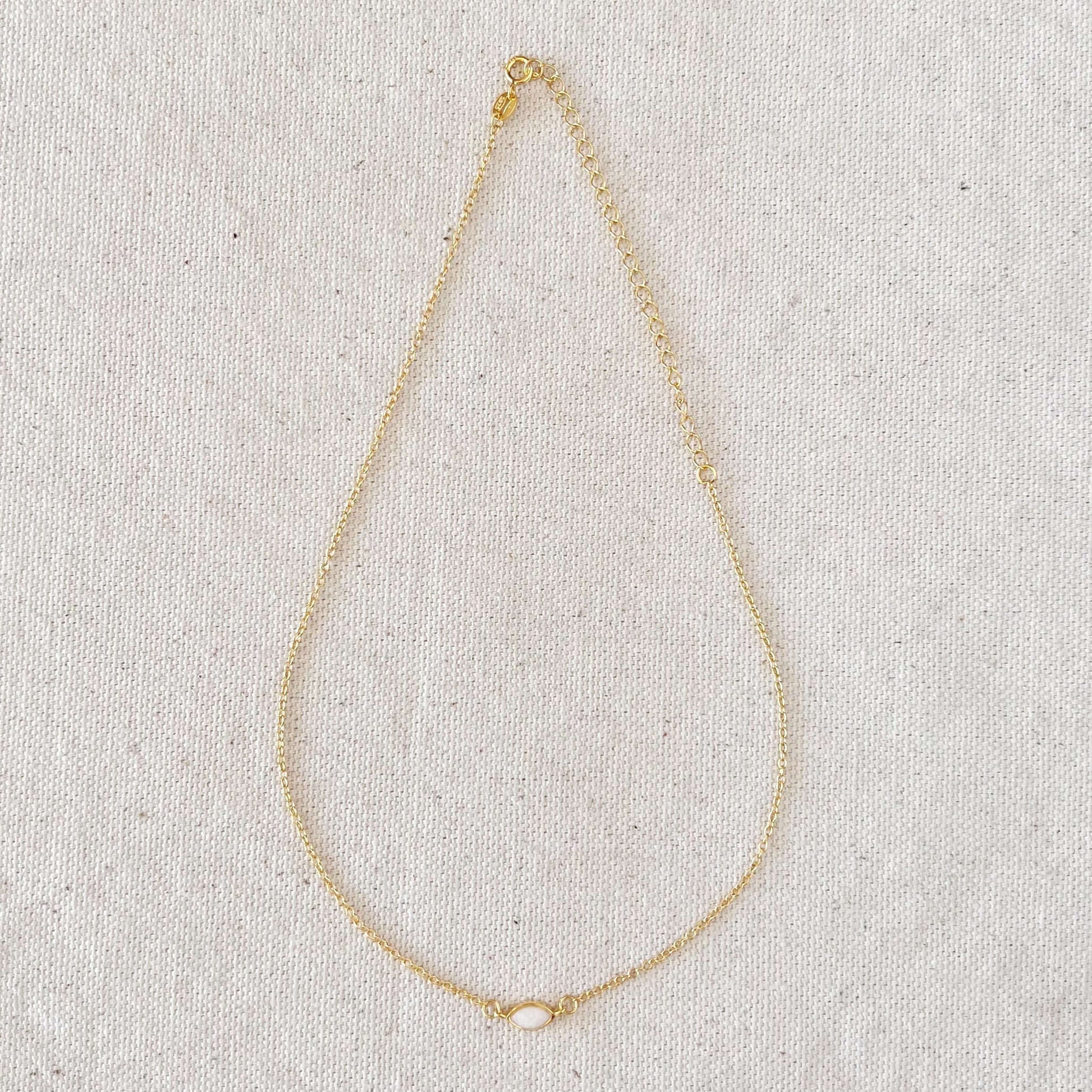 GoldFi 18k Gold Vermeil Opal Necklace