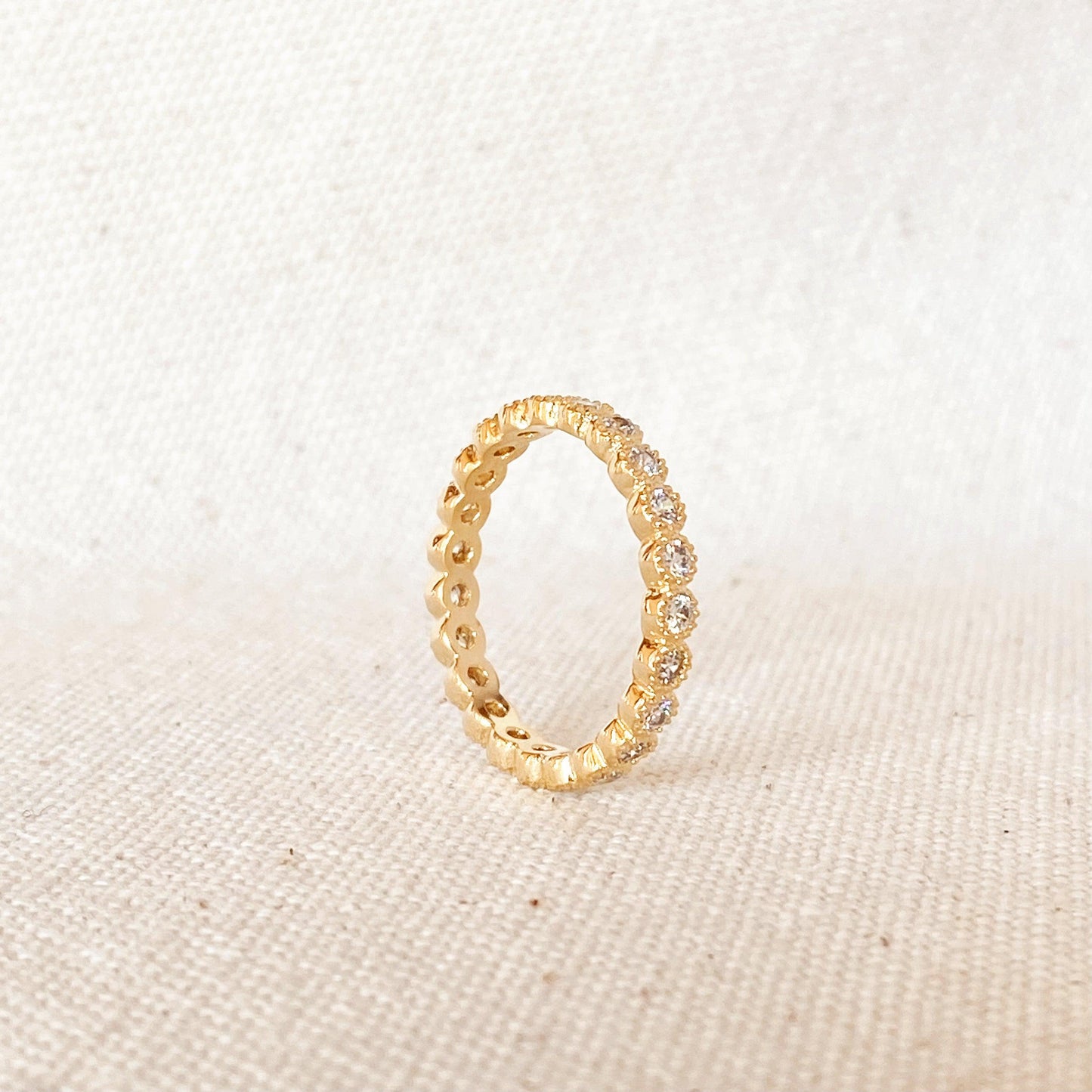 GoldFi 18k Gold or Rhodium Plated Eternity Ring