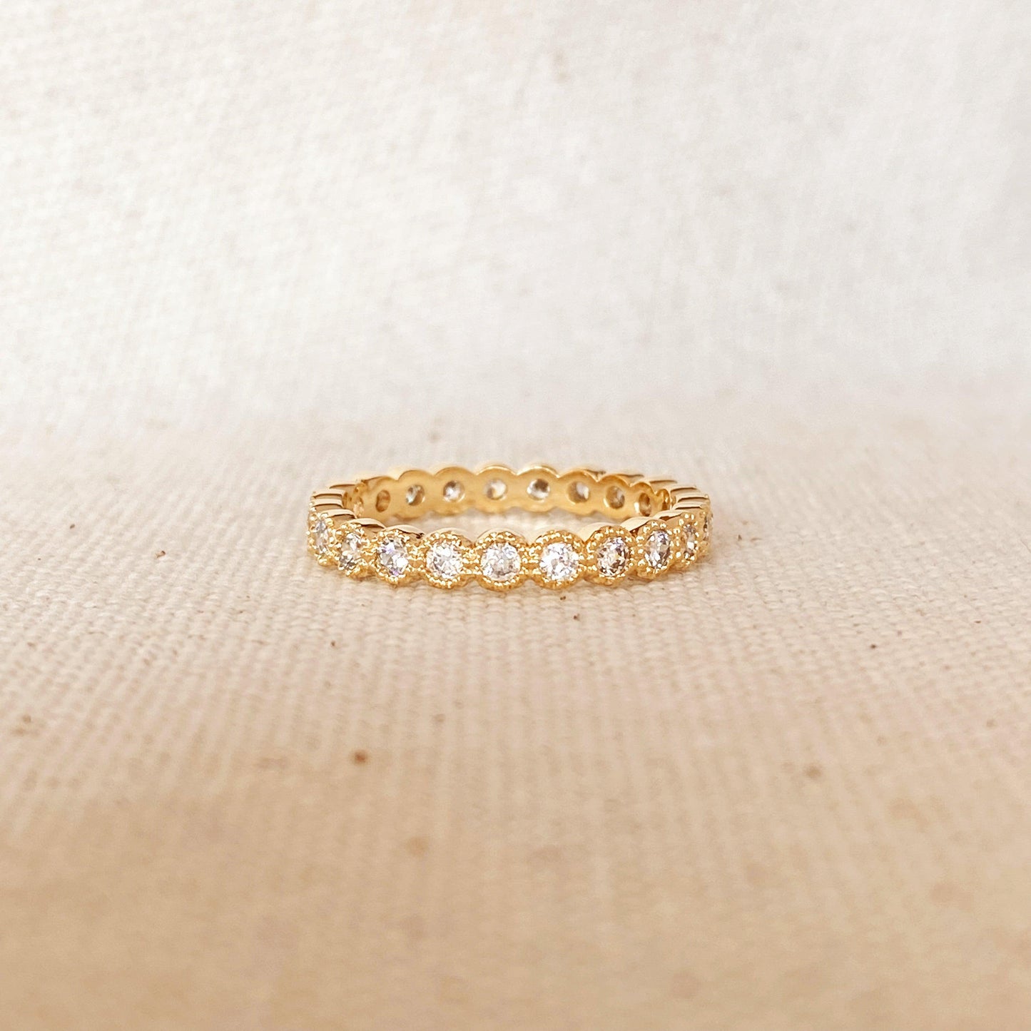 GoldFi 18k Gold or Rhodium Plated Eternity Ring