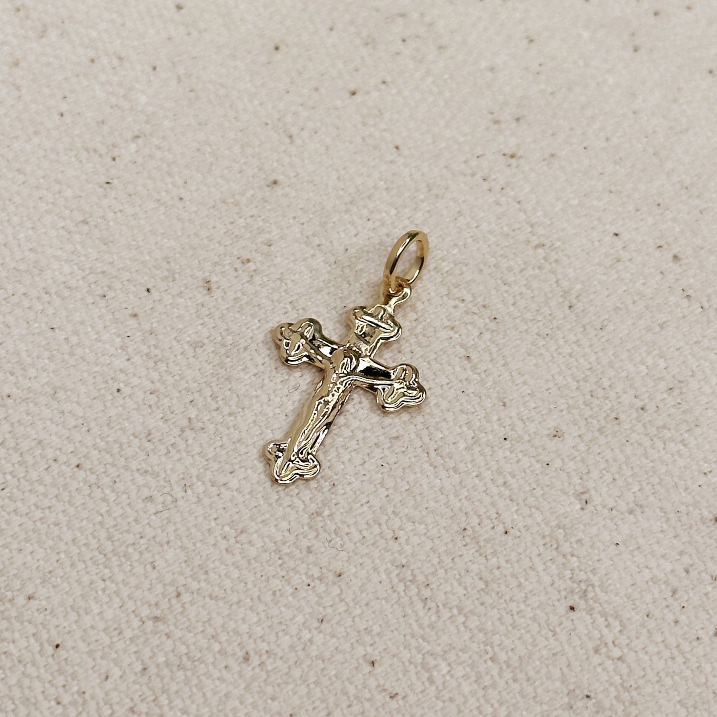 18k Gold Filled Delicate Crucifix Pendant