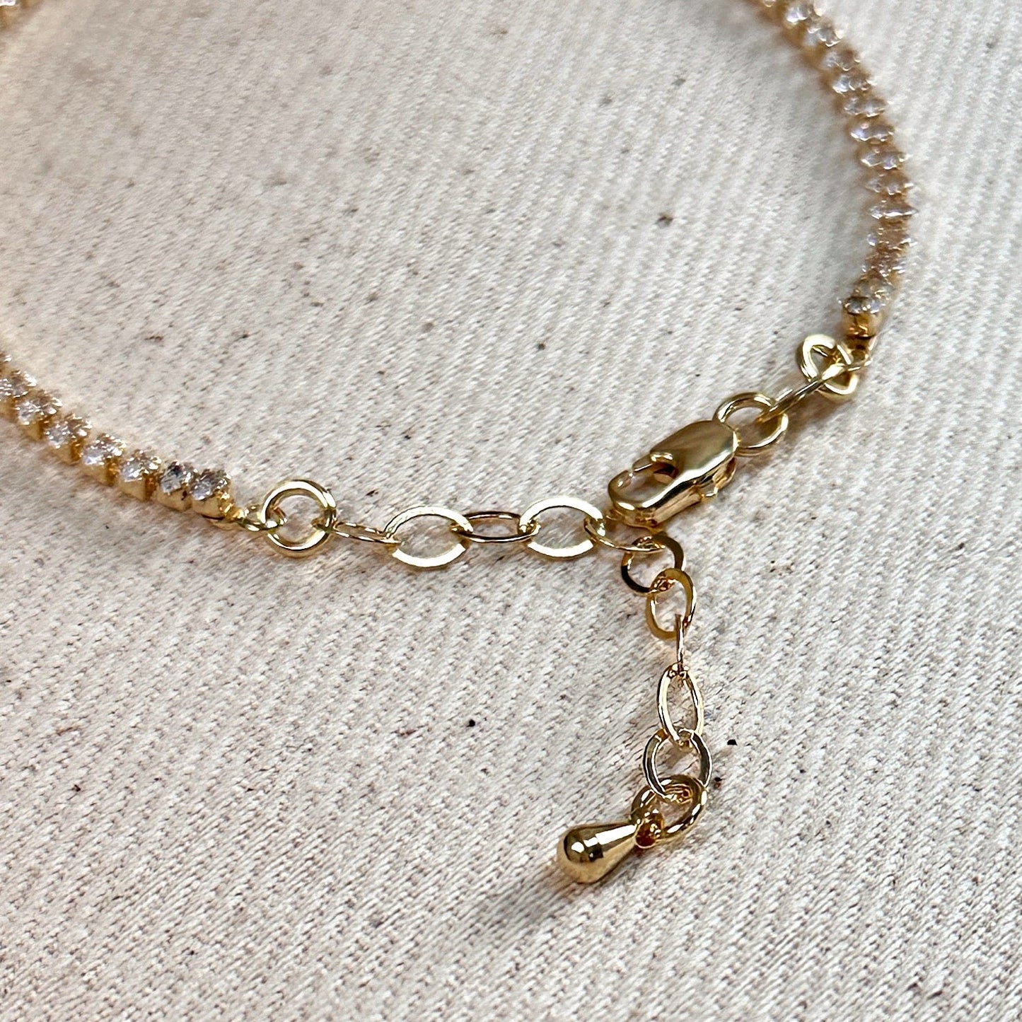 18k Gold Filled Marquise Tennis Bracelet