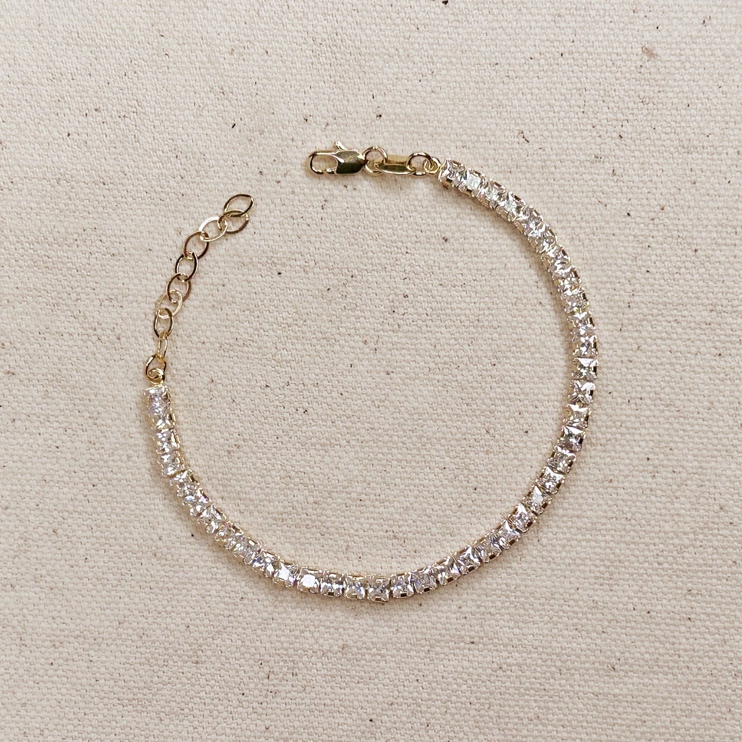 18k Gold Filled 3mm CZ Tennis Bracelet