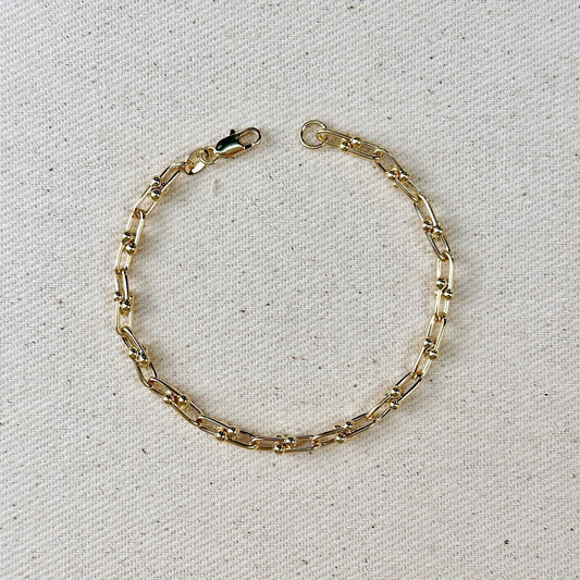 18k Gold Filled Link Chain Bracelet