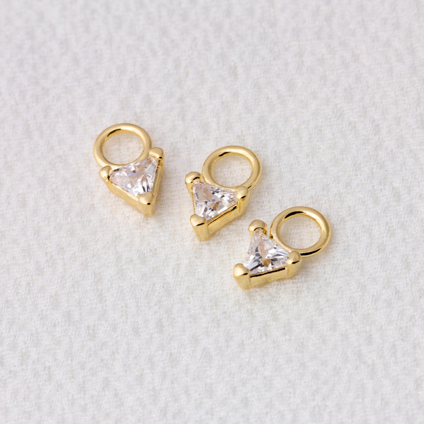 Mini CZ Triangle Earring Charm