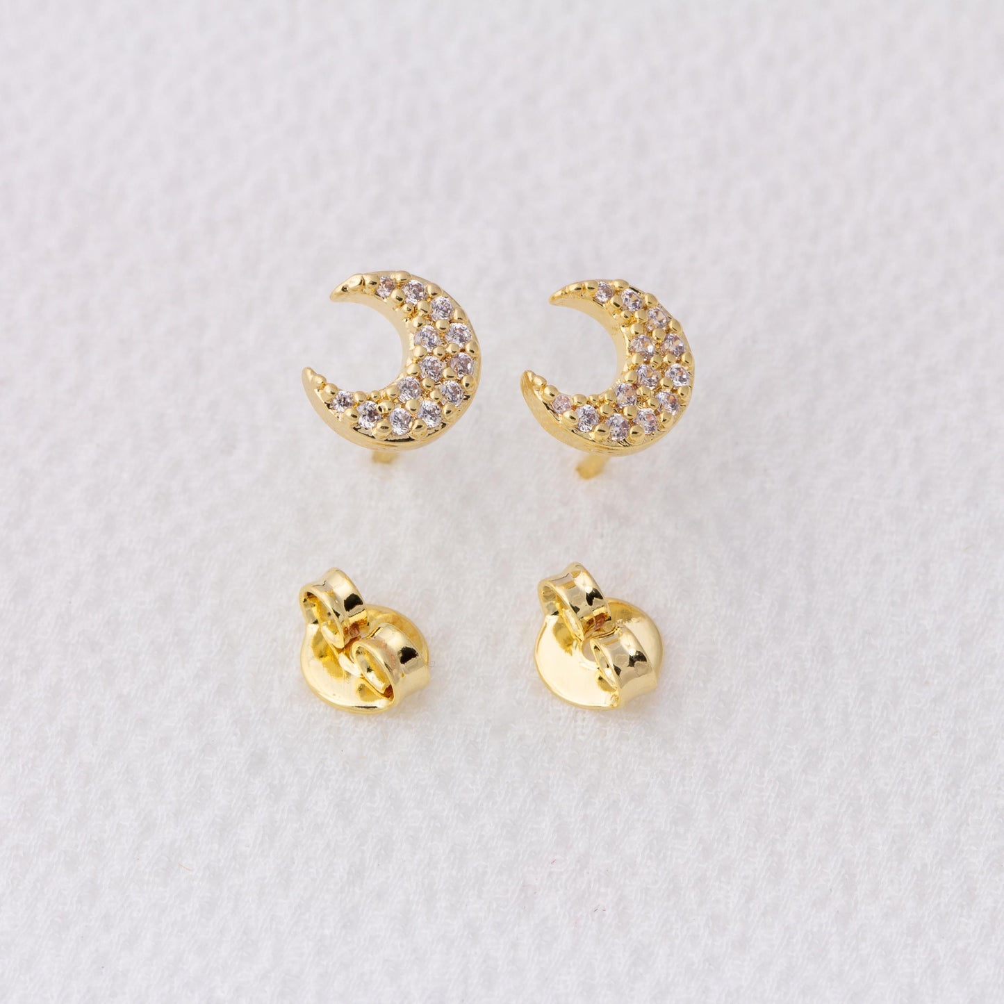 Mini Crescent Moon Stackable Earrings