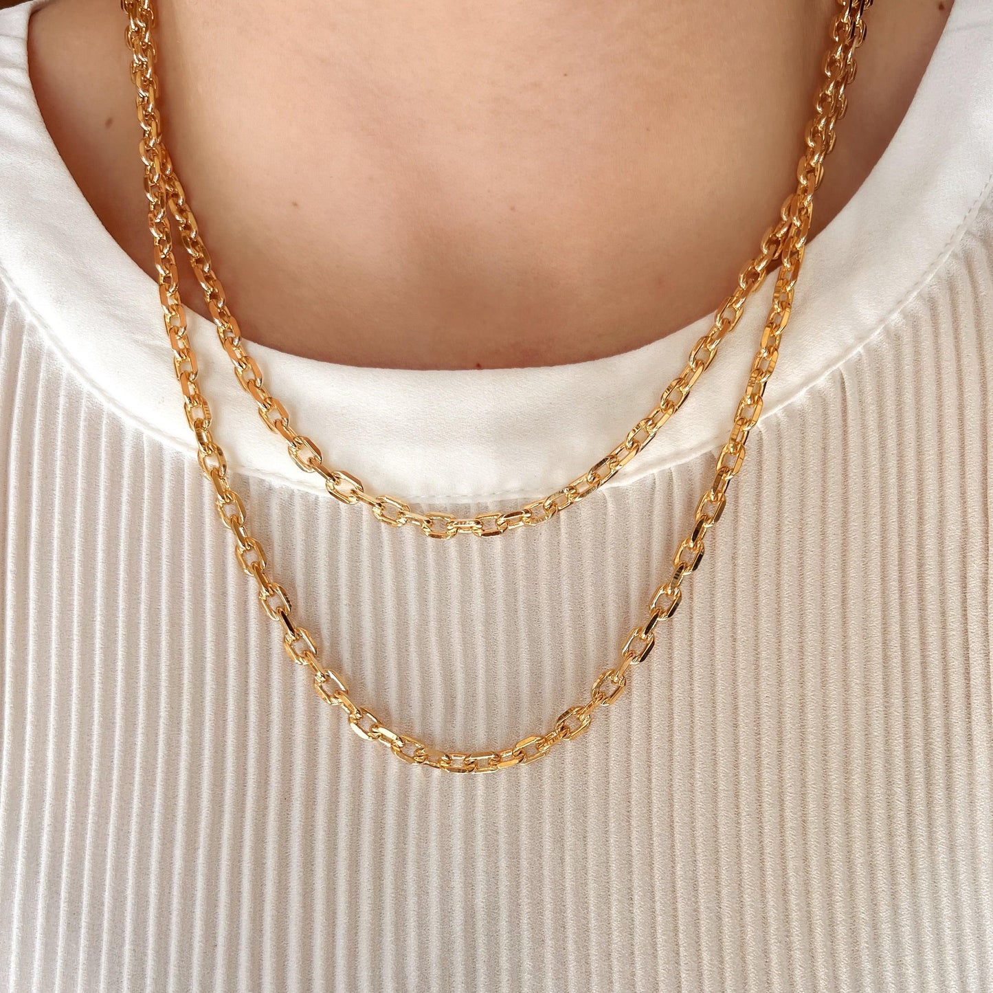 GoldFi Gorgeous Unique 18k Gold Filled Link Chain