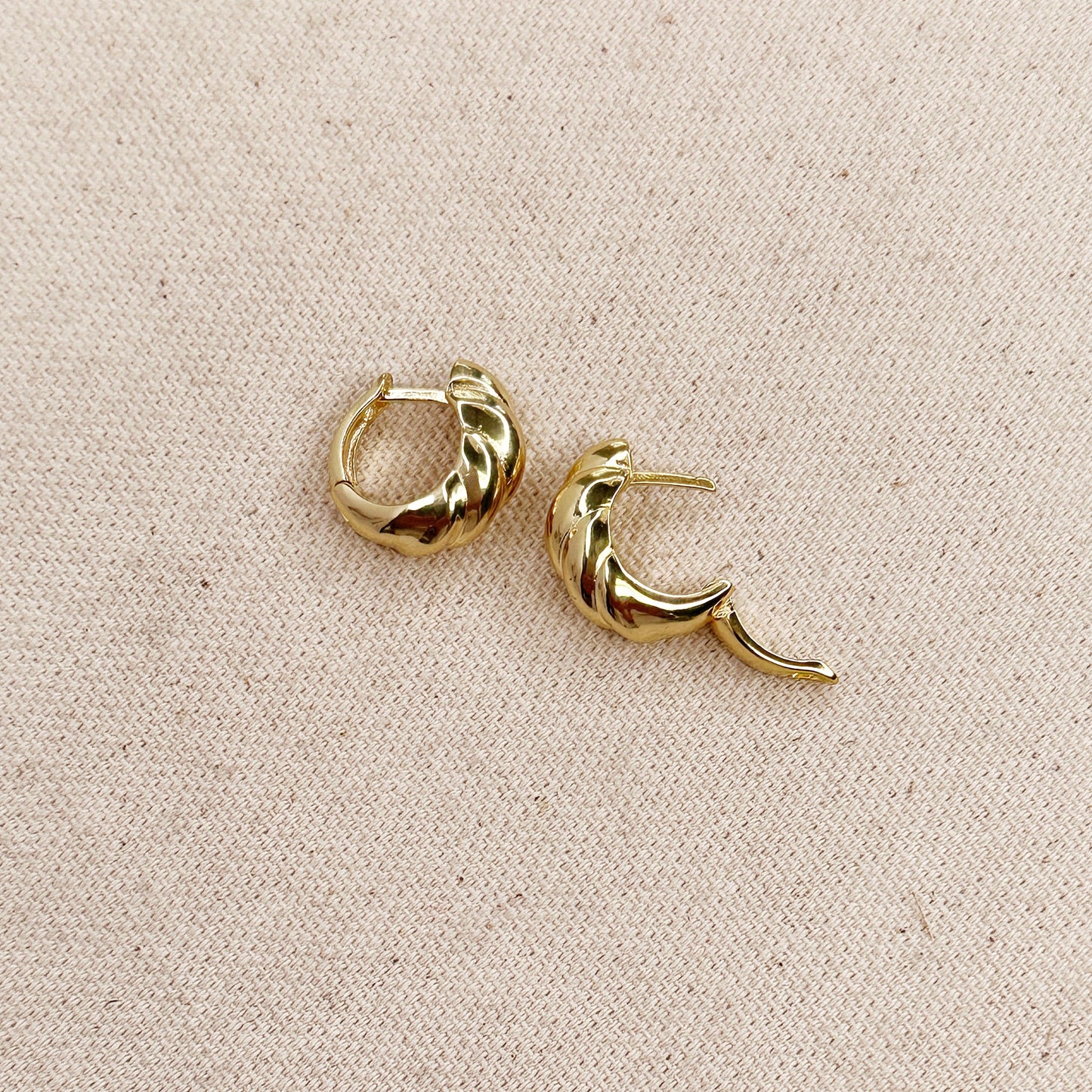 Croissant Clicker Hoop Earrings