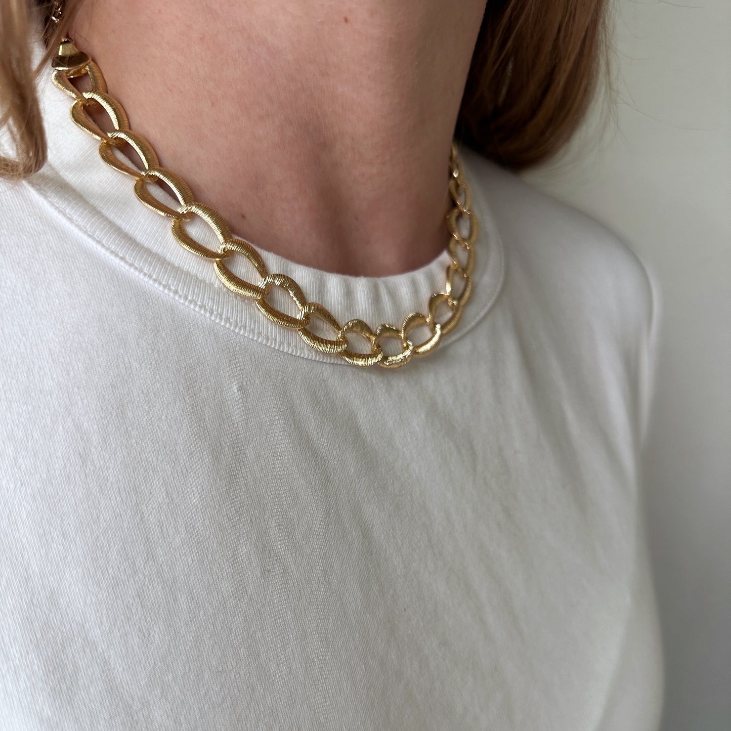 Wide Fancy Links Necklace