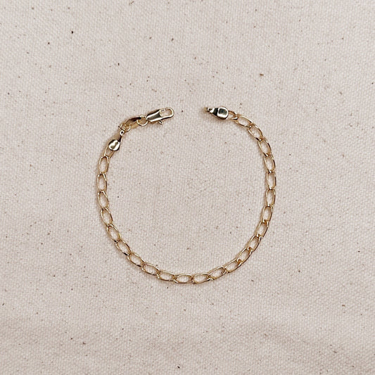 18k Gold Filled Slight Twist Link Bracelet